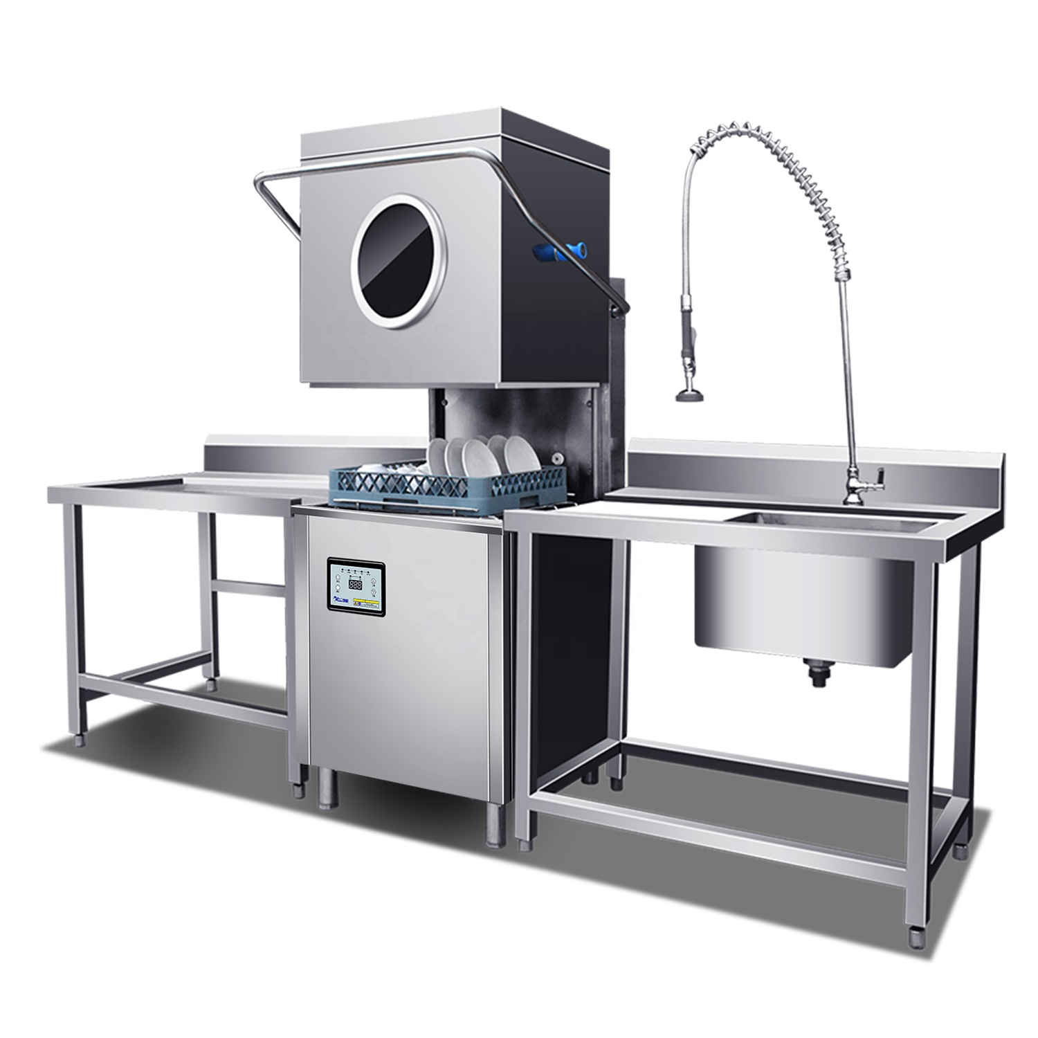Commercial Kitchen Dishwasher - Lave-vaisselle commercial automatique de type hotte