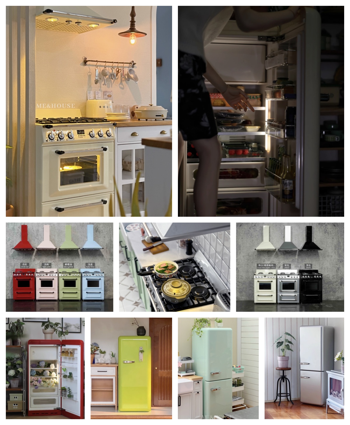 Commercial Kitchen Fridge - Meubles de cuisine miniatures modernes, Mini
