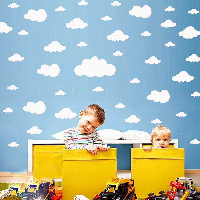 Commercial Kitchen Fridge - 68 pièces bricolage nuages Stickers muraux