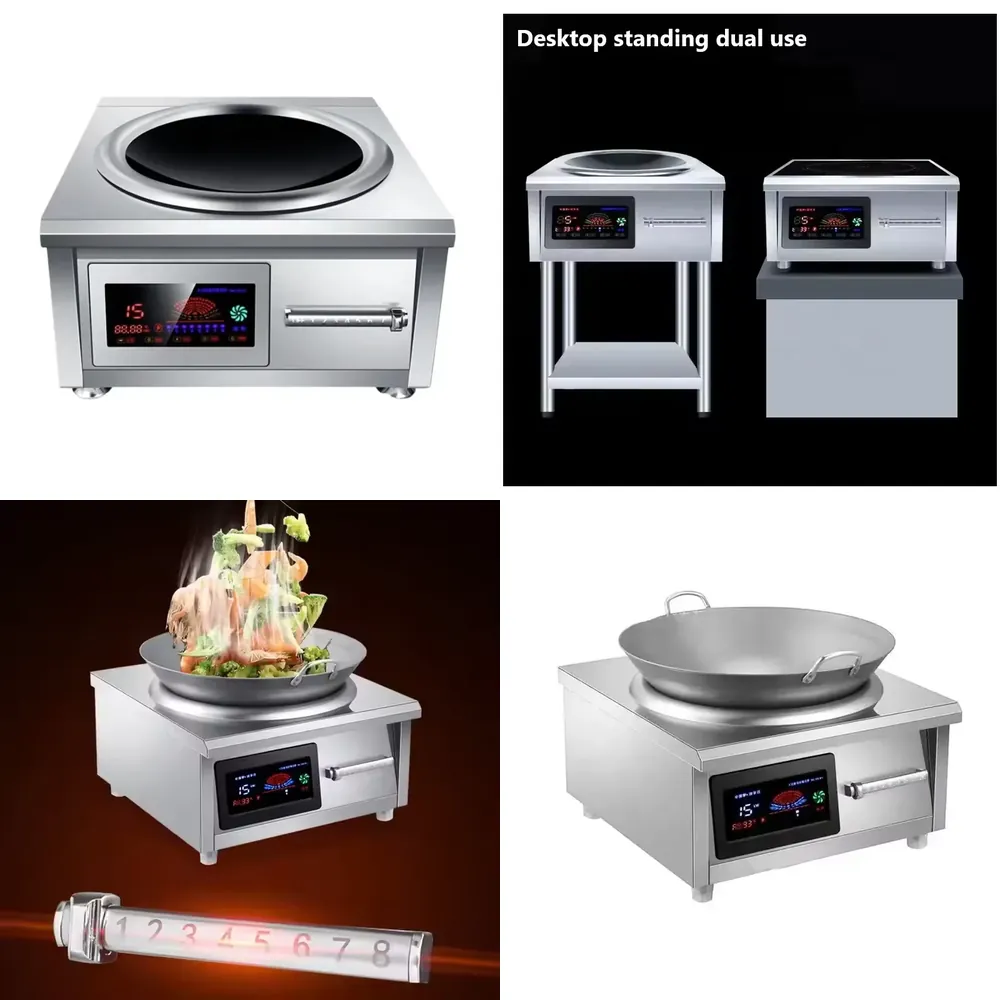 Commercial Kitchen Installation - Cuisinière à induction électrique professionnelle 8000W