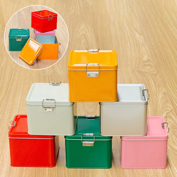 Commercial Kitchen Utensil Organizer - Boîte à biscuits carrée en fer