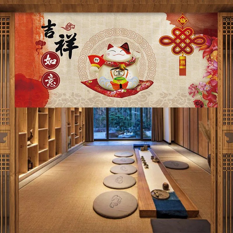 Commercial Kitchen Installation - Rideau de porte Noren japonais VIKAMA