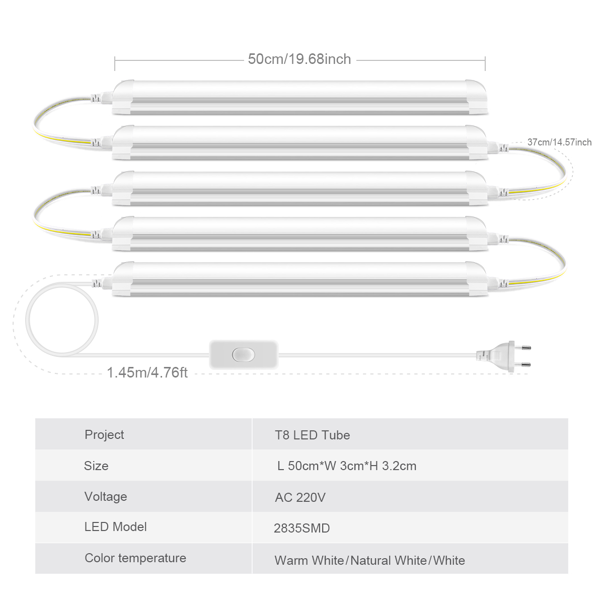 AC220V prise ue T8 LED Tube lu - Commercial Kitchen Youtube avis et prix